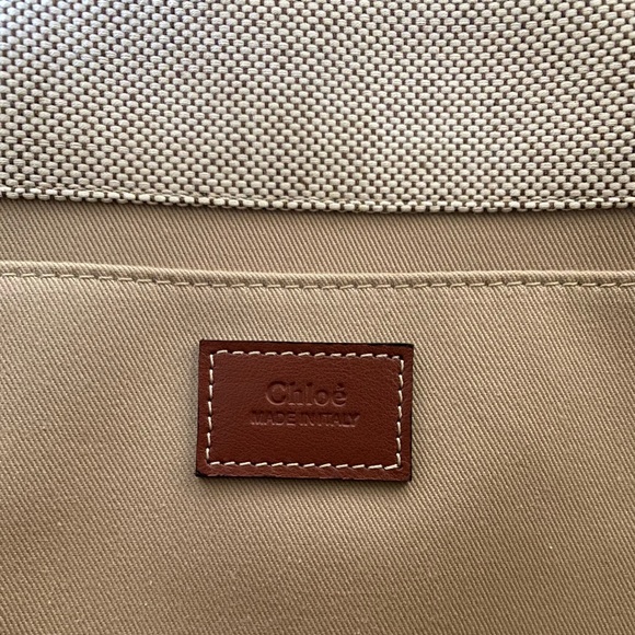 Woody medium leather-trimmed cotton-canvas tote - Picture 11 of 16